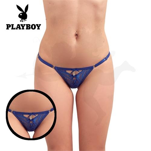 Tanga azul ajustable premium