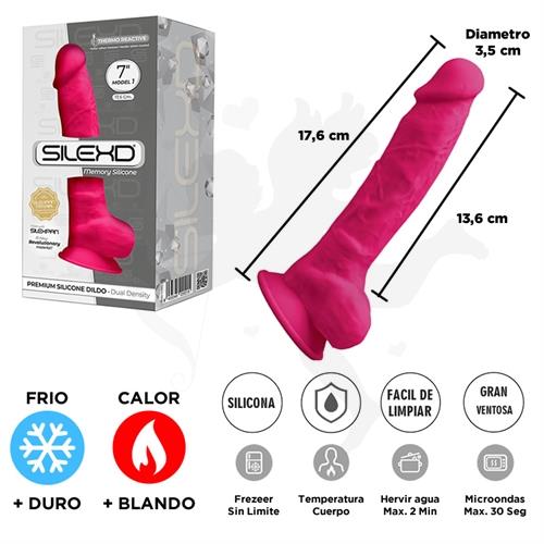 Dildo Rosa Premium Real Skin Model 1 de 18 centimetros con ventosa